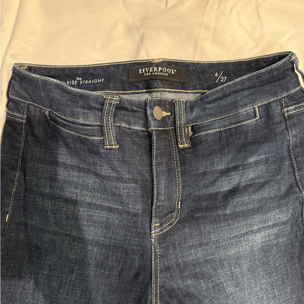 Liverpool Dark Straight Jeans - Picture 8 of 9